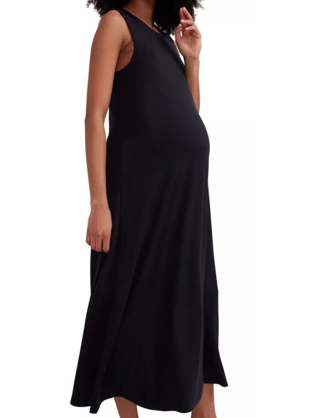 Hatch Black Maternity Tank Midi Maxi Dress size 3 Large